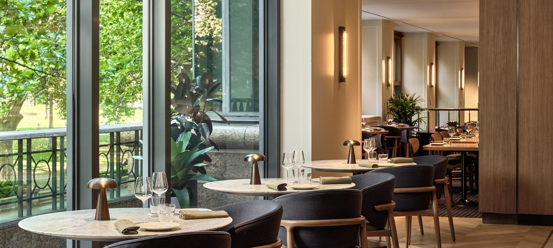 Sydney Common dining room overlooking Hyde Park